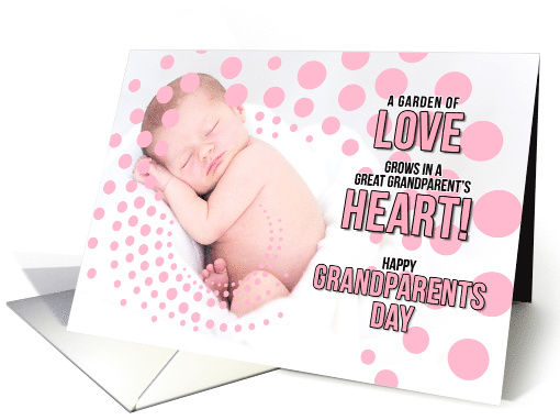 for Great Grandparents on Grandparents Day Baby Girl in Pink card