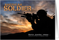 American Soldier Army Veteran Thinking of You card