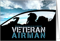 Airman Veterans Day Jet Fighter Pilot card