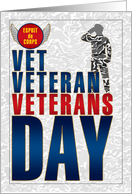 Esprit de Corps Veterans Day Blue and Red Salute card