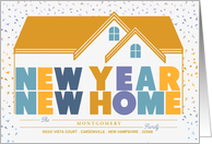 New Year New Home Announcement Colorful Holiday Custom card