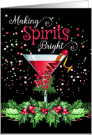 Holiday Party Invitation Making Spirits Bright card