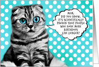 for Mom’s Birthday Funny Cartoon Cat and Joke card