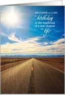 Brother in Law’s Birthday Scenic Endless Road with Blue Sky card