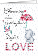 for Goddaughter on Mother’s Day Showering You with Love Spring card