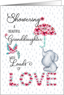 for Granddaughter on Mother’s Day Showering You with Love Spring card