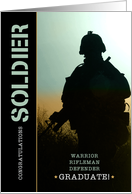 Basic Training Graduate Congratulate the Warrior Rifleman Soldier card