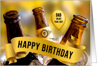 Dad Funny Beer Themed Birthday with Balloon card