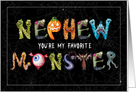 Nephew Favorite Monster Funny Halloween Typography card