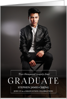 Graduation Party Invitation Simple Elegance Vertical Photo 2024 card