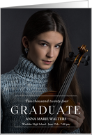 Graduation Commencement Ceremony Simple Vertical Photo 2024 card