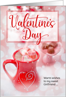 for Girlfriend Valentine’s Day Hot Cocoa and Chocolate Treats card