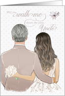 Uncle Walk Me Down the Aisle Wedding card