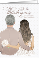 Thank You for Walking Me Down the Aisle Wedding Taupe card