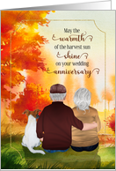 General Wedding Anniversary Senior Couple Autumn Season card