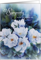 Loss of Son in Law with Sympathy Blue Floral Condolences card