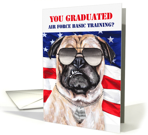 Air Force Basic Training Graduate Funny Dog USA Theme card (1732156)
