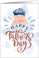 Father’s Day Cute Baby in a Gatsby Beret card
