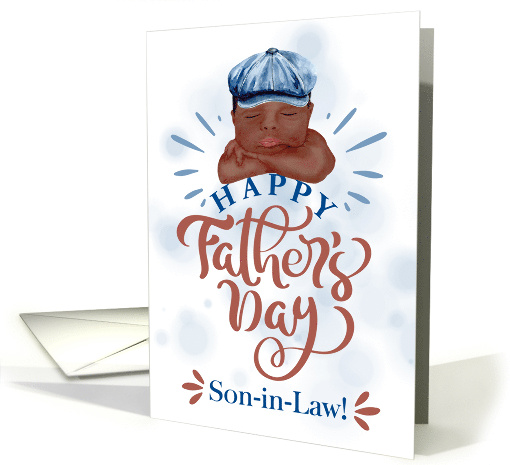 for Son in Law on Father's Day Brown Skinned Baby Boy card (1733134)