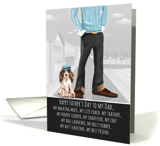 Cocker Spaniel from the Pet Funny Father's Day Dog Breed card