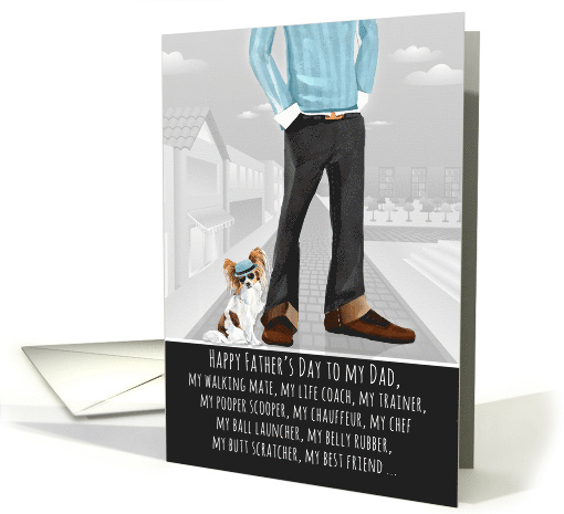 Papillon from the Pet Funny Father's Day Dog Breed Specific card