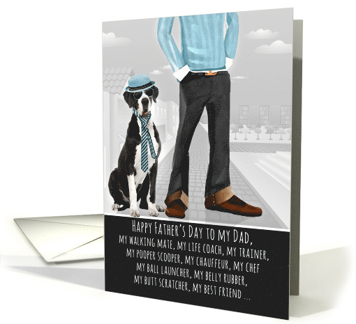 Great Dane from the Pet Funny Father's Day Dog Breed Specific card