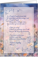 for Grandma Hospice End of Life Sentimental Purple Flowers card