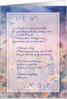 for Niece Hospice End of Life Sentimental Purple Flowers card