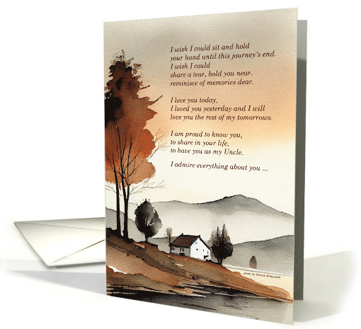 for Uncle Hospice End of Life Sentimental Last Words card (1813314)