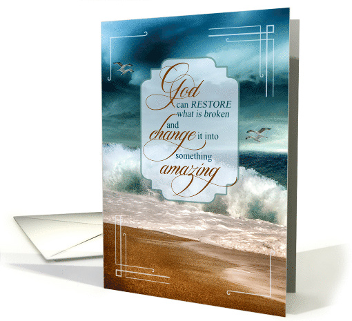 12 Step Recovery Encouragement Ocean Waves card (1819828)