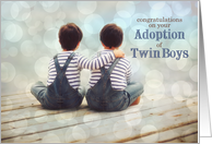 Adoption of Twin Boys Young Boys on a Dock Nautical card
