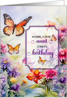 for Aunt’s Birthday Butterflies and Bright Wildflower Garden card