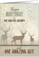 for Grandpa Birthday Deer in the Woodland Forest card