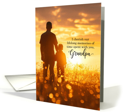 for Grandpa on his Birthday Sunlit Meadow card (424270)