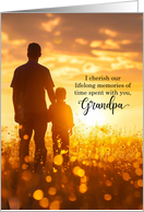 for Grandpa on his Birthday Sunlit Meadow card