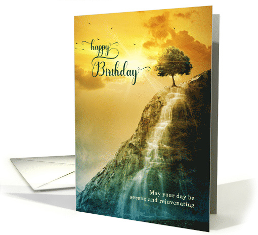 Happy Birthday American River Scenic View Card 424488