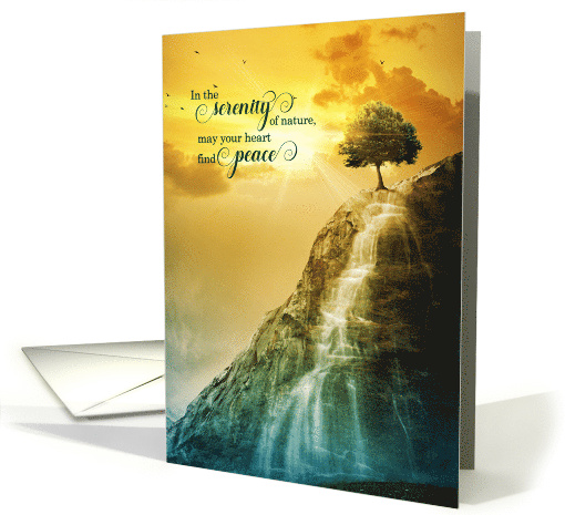 Encouragement Tree on a Mountain Waterfall card (424495)