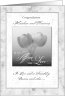 Custom Civil Union Commitment Ceremony Congratulations Silver card