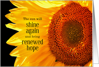 Encouragement Sunflower Renewed Hope card