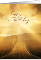 Birthday Sunlit Scenic Road card