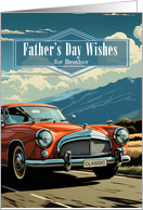 for Brother on Father’s Day Retro Classic Car card