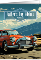 for Son on Father’s Day in a Classic Car Retro Theme card