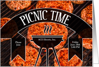 Picnic Invitation Custom Turkey Burgers on the Grill card