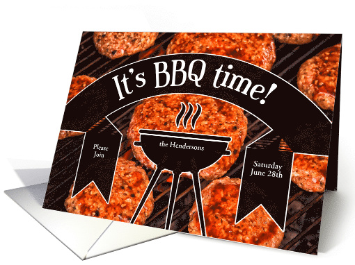 BBQ Invitation Custom Turkey Burgers card (442899)
