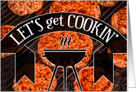 Let’s Get Cookin’ Cooking Party Invitation Grill card