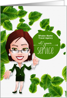 Customer Service Professional Business with Custom Blank card