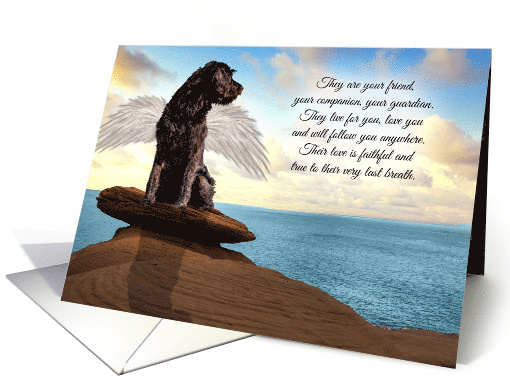 Pet Sympathy Loss of a Dog Angel Wings on the Beach card (458015)
