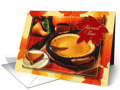 Harvest Time Pumpkin Pie and Autumn Hues card (458813)