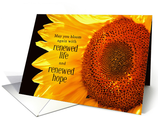 Fibromyalgia Get Well Sunflower Renewed Life Renewed Hope card