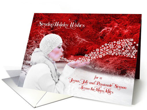 from Across the Miles Joyous and Jolly Red Snow Scene card (474721)